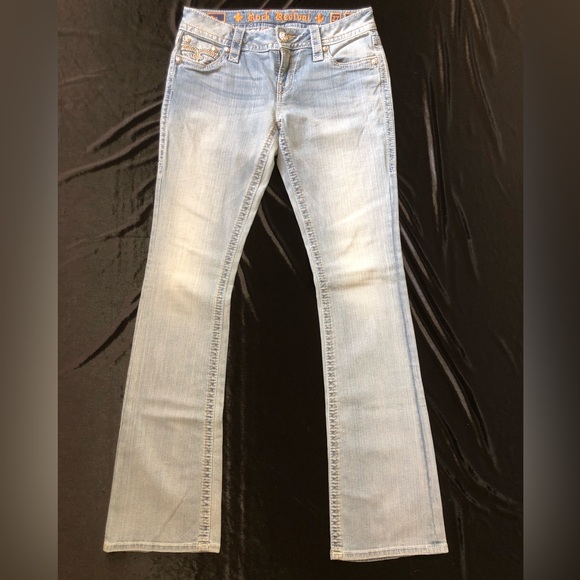 Y2K  NEW ROCK REVIVAL “DEE” JEANS BOOTCUT 27 🔥 - Picture 7 of 16